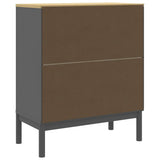Chest of Drawers FLORO Grey cm Solid Wood Pine 374010