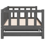 ZNTS Pull-out Day Bed without Mattress Grey 2xcm 814666