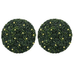 Artificial Boxwood Balls with LED Lights 2 pcs Green 52 cm 3335897