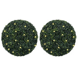 Artificial Boxwood Balls with LED Lights 2 pcs Green 52 cm 3335897