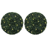 Artificial Boxwood Balls with LED Lights 2 pcs Green 52 cm 3335897