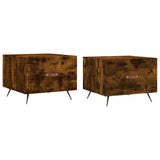 Coffee Tables 2 pcs Smoked Oak 50x50x40 cm Engineered Wood 829343