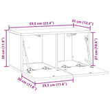 Wall-Mounted TV Cabinet White 59.5 x 31 x 30 cm Engineered Wood 898365