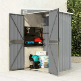 Wall-mounted Garden Shed Grey 118x100x178 cm Galvanised Steel 316218