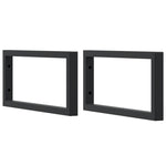 Basin Shelf Wall Mounted Steel and Solid Wood Oak 3302601