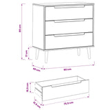 Chest of Drawers MOLDE Caramel 80 x 40 x 80 cm Solid Pine Wood 42020936