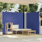 Retractable Side Awning Blue 160x600 cm 48464