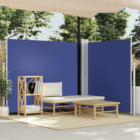 Retractable Side Awning Blue 160x600 cm 48464