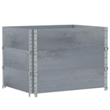 Pallet Collars 3 pcs Grey 80x60 cm Solid Wood Pine 3295364