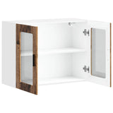 Kitchen Wall Cabinet with Glass Door Porto Old Wood 854095
