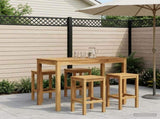 Garden Bar Table White 108.5 x 55 x 105 cm Solid Acacia Wood 901721