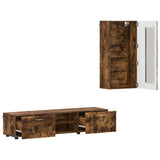 TV Cabinet Set FLORIN 3 pcs Smoked Oak Engineered Wood 3397929