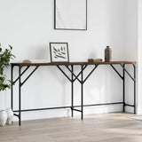 Console Table Brown Oak 180x29x75 cm Engineered Wood 837766