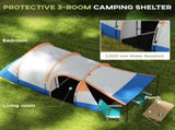 Two Man Two-Room Tent, with Porch and Accessories - Orange T3398P552671