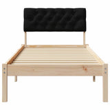Bed frame Brown and black 80 x 200 cm Solid pine wood 878641