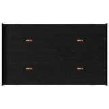 Storage Bed Frame Black Oak 120 x 200 cm Engineered Wood 3335302