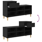 Shoe Cabinet Black Oak 102 x 36 x 60 cm Engineered Wood 881035