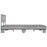 Bed Frame without Mattress Grey Sonoma 140x200 cm 3280195