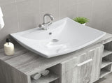 Luxury Ceramic Basin Rectangular with Overflow & Faucet Hole 140688