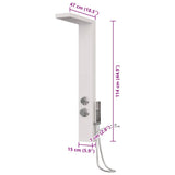 Shower Panel System Aluminium White 151415