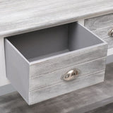 Sideboard Antique Grey 108x30x76 cm Solid Paulownia Wood 338543