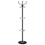 ZNTS Coat Stand with Umbrella Holder Black 180 cm Powder-coated Iron 377101