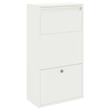 Parcel Drop Box with Storage White 44 x 22 x 82 cm Steel 874920