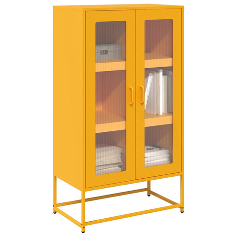 ZNTS Highboard Mustard Yellow 68x39x123 cm Steel 853359