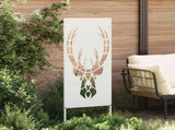 Garden Privacy Screen White 50 x 140 cm Cold-rolled steel 876330