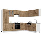 14 Piece Kitchen Cabinet Set "Kalmar" Artisan Oak Engineered Wood 3314980