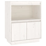Sideboard White 60x34x75 cm Solid Wood Pine 813521