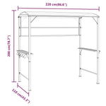 Gazebo with Roof 220x110x200 cm Cream 318532