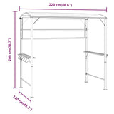 Gazebo with Roof 220x110x200 cm Cream 318532