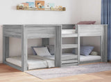 Floor Bed Frame Grey Sonoma 80 x 200 cm Engineered Wood 893537