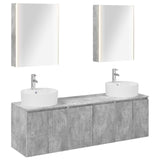 Bathroom Cabinet Set 5 pcs Concrete Grey Engineered Wood 3406450