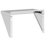ZNTS Wall Shelf 50x30x31 cm Silver Stainless Steel 30277