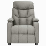 Recliner Chair Light Grey Fabric 339082