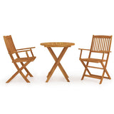 Garden Dining Set Natural Acacia Solid Acacia wood Small Foldable 3058255