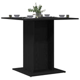 Dining Table Black Oak 80x80x75 cm Engineered Wood 862408
