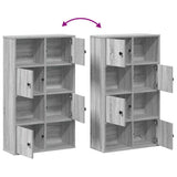 Bookcase Grey Sonoma 60x24x101.5 cm Engineered Wood 860396