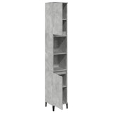 Bathroom Cabinet Concrete Grey 30x30x190 cm Engineered Wood 857104