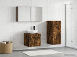 Bathroom Furniture Set 4 pcs Smoked Oak 3407475