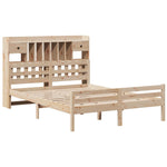 ZNTS Bookcase Bed without Mattress 140x190cm Solid Wood Pine 3322255