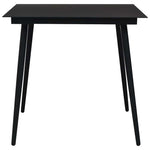 5 Piece Outdoor Dining Set PVC Rattan Black 3060214
