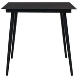 5 Piece Outdoor Dining Set PVC Rattan Black 3060214