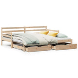 Daybed with Trundle and Drawers without Mattress 80x200 cm 3302173