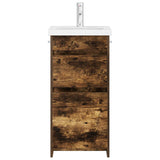 Bathroom Vanity with Sink Smoked Oak 42 x 40 x 84.5 cm 890724