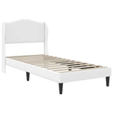 Bed Frame with Headboard White 90 x 190 cm Faux Leather 42027869