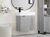 Bathroom Vanity Unit with Tap Grey Sonoma 45.5 x 22.5 x 84 cm 889430