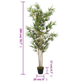 Artificial Bamboo Tree 1380 Leaves 200 cm Green 358962
